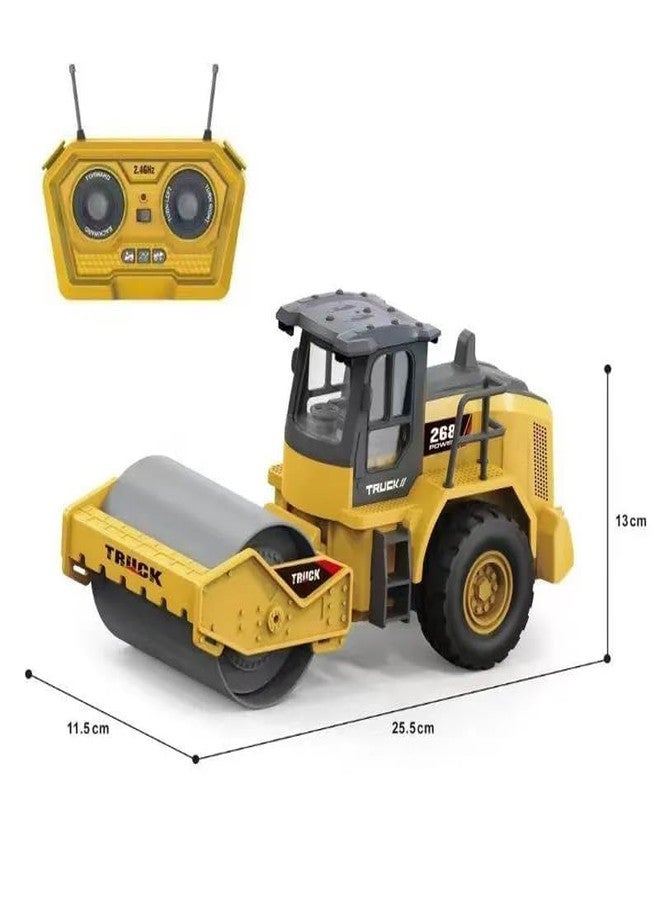 EXOMOON Remote Control Road Roller Truck - 2.4GHz RC Construction Vehicle Toy with Movable Joint & Rubber Tires (RC Road Roller Truck) - Image 2